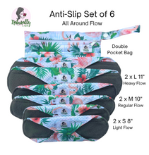 Load image into Gallery viewer, 7pcs Starter Set - Flamingo Anti-slip Reusable sanitary menstrual pads
