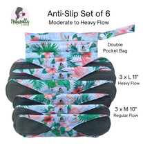 Load image into Gallery viewer, 7pcs Starter Set - Flamingo Anti-slip Reusable sanitary menstrual pads
