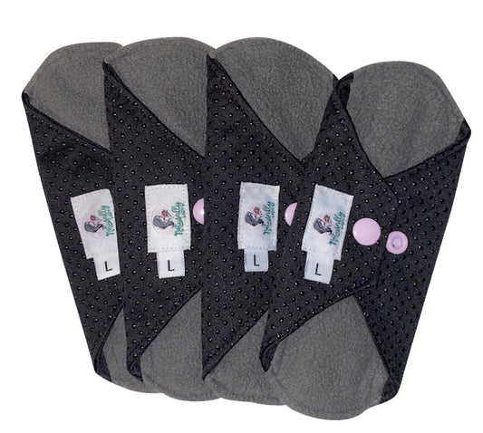 Anti-Slip Set of 4 Mini Pantyliners SS 7” Exclusive PUL- Reusable washable cloth sanitary pads napkins towels